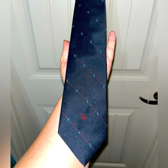Christian Dior Vintage Tie Navy